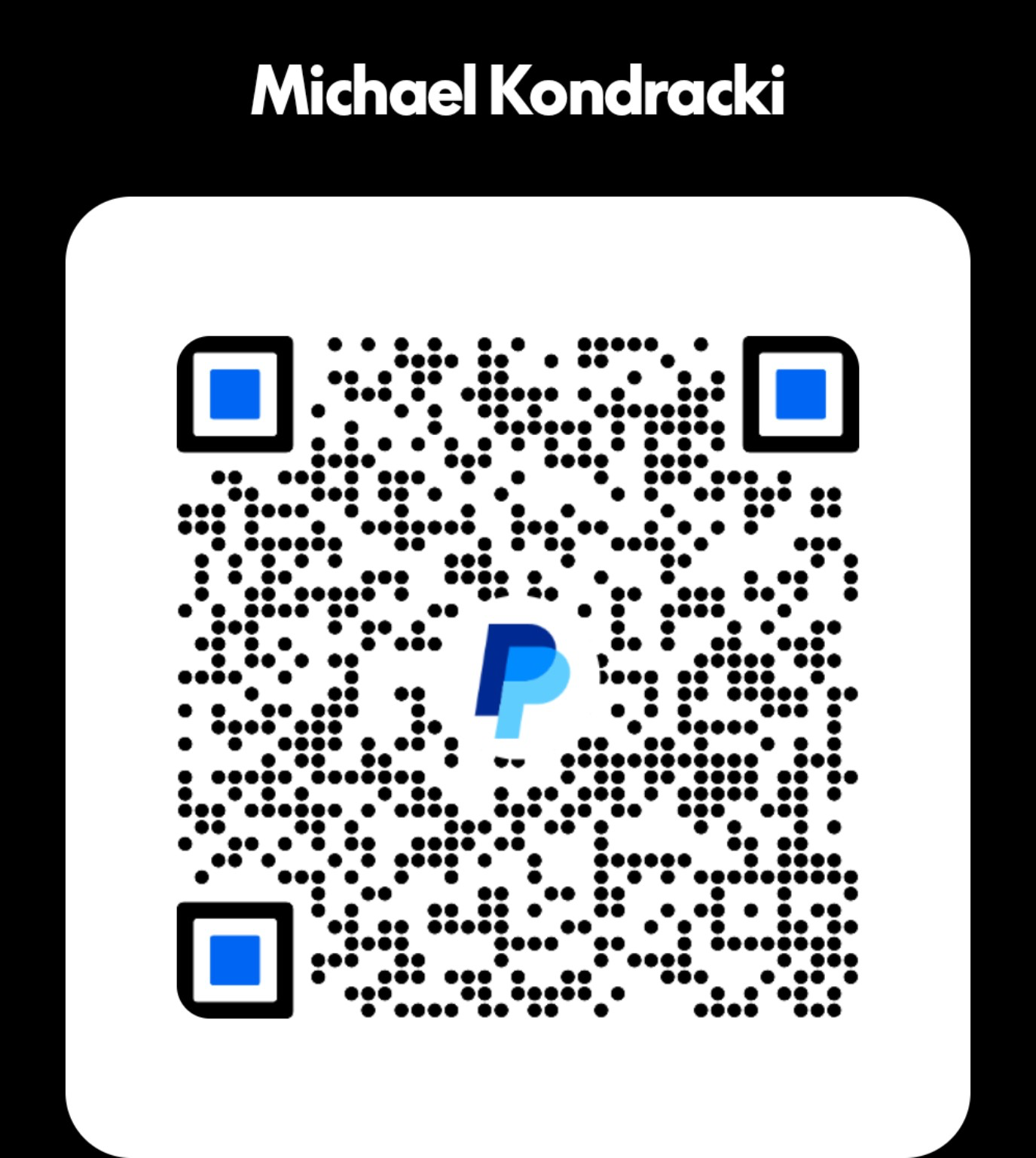 PayPal QR code for Michael Kondracki